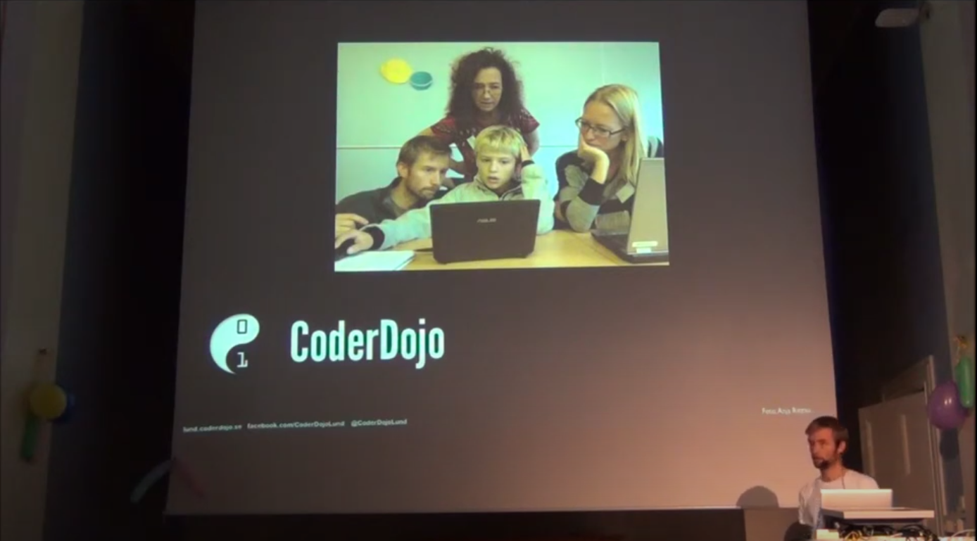 Olle Strömbeck presenterar CoderDojo